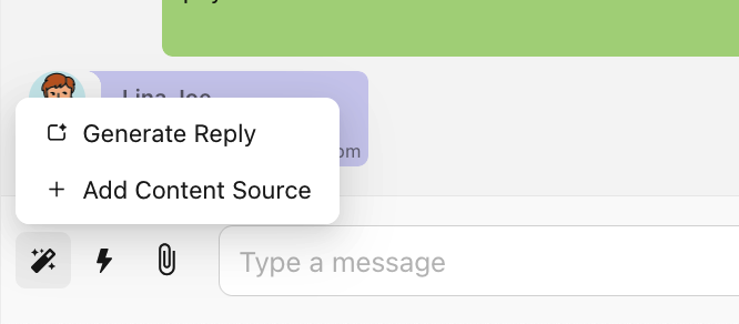 Generate AI Replies Widget